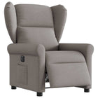 Electric adjustable armchair fabric taupe