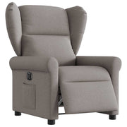 Fauteuil elektrisch verstelbaar stof taupe 72,5x87x100,5 cm