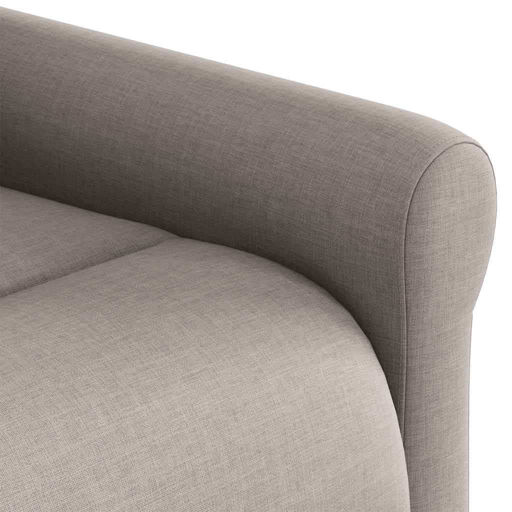 Fauteuil verstelbaar elektrisch stof taupe