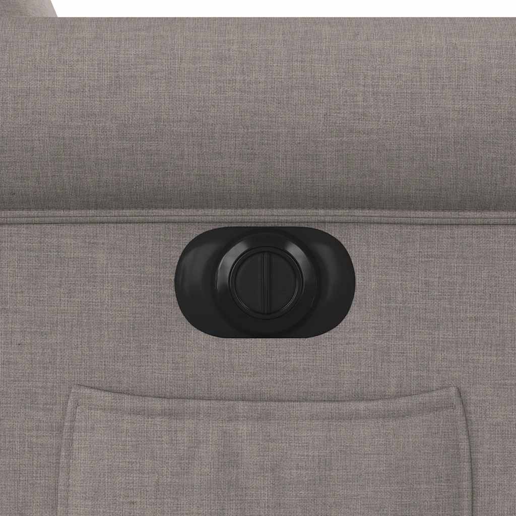 Fauteuil verstelbaar elektrisch stof taupe