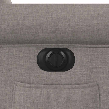 Fauteuil verstelbaar elektrisch stof taupe