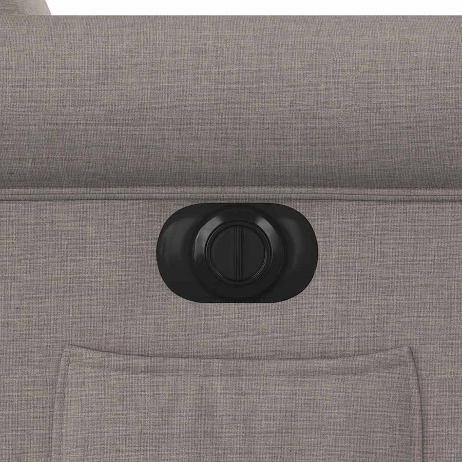Fauteuil verstelbaar elektrisch stof taupe
