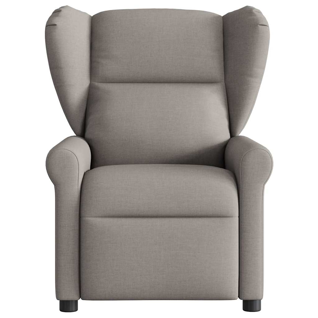 Fauteuil verstelbaar elektrisch stof taupe