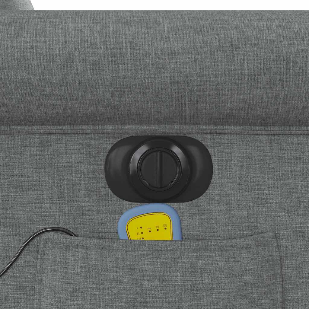 Massagestoel elektrisch verstelbaar stof donkergrijs