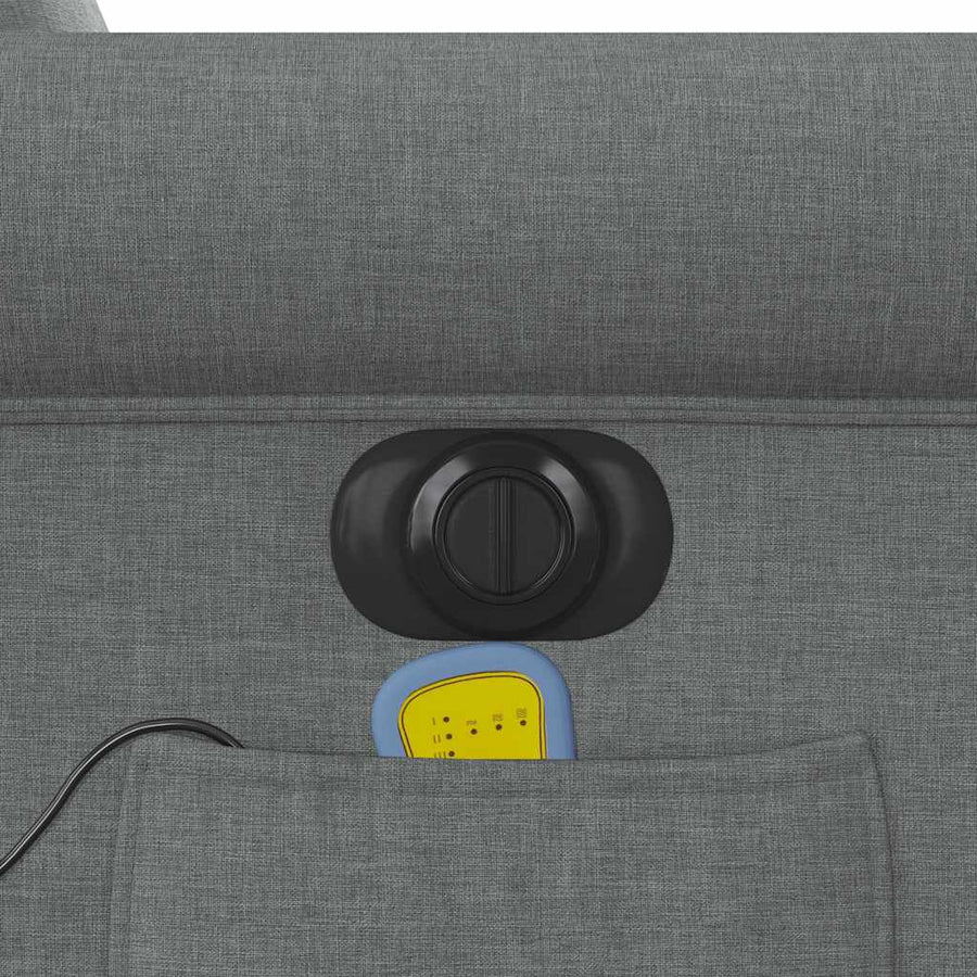 Massagestoel elektrisch verstelbaar stof donkergrijs