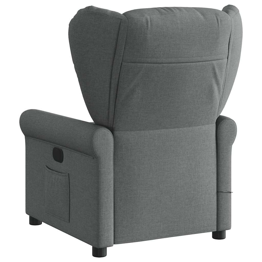 Massagestoel elektrisch verstelbaar stof donkergrijs