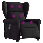 Massage chair electrically adjustable black fabric