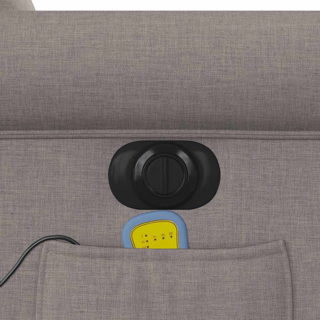 Massagestoel elektrisch verstelbaar stof taupe