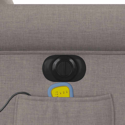 Massagestoel elektrisch verstelbaar stof taupe