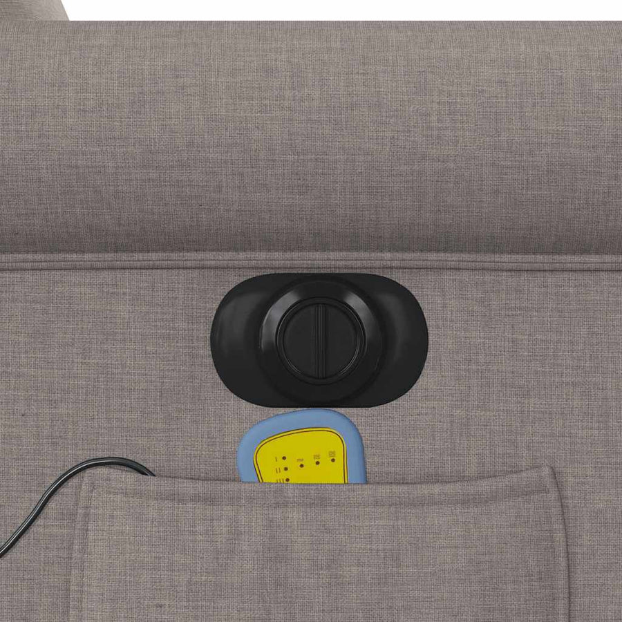 Massagestoel elektrisch verstelbaar stof taupe