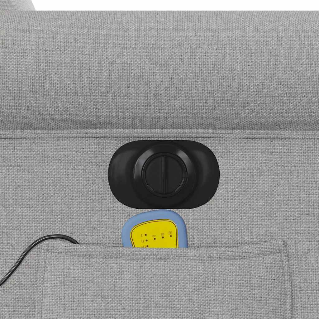 Massagestoel elektrisch verstelbaar stof wolk grijs