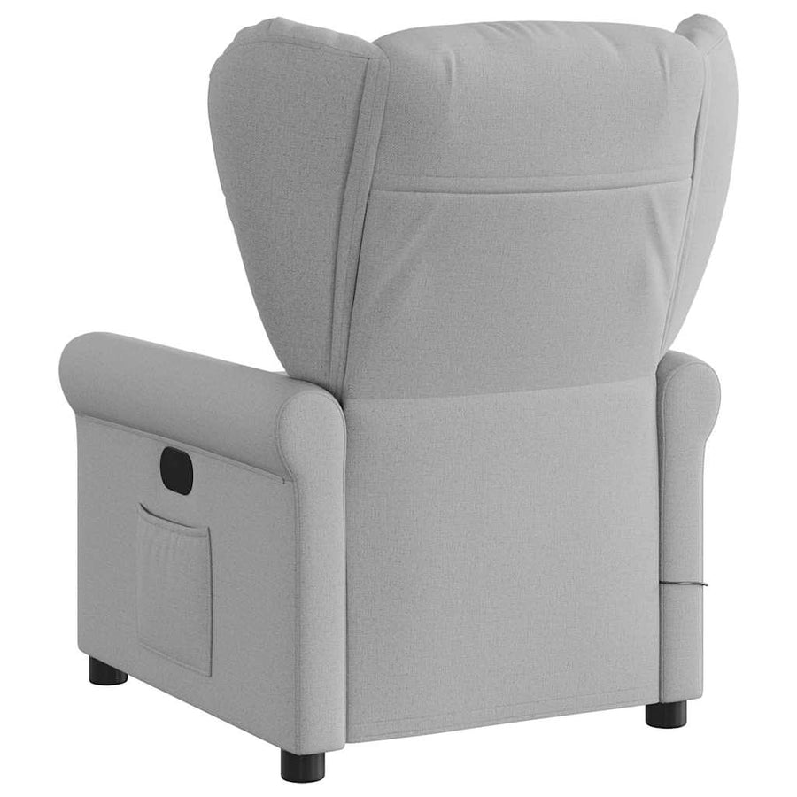 Massagestoel elektrisch verstelbaar stof wolk grijs