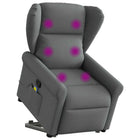 Sta-op massagestoel donkergrijs stof
