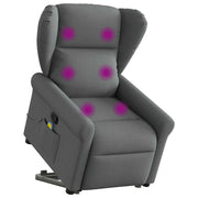 Sta-op massagestoel donkergrijs stof