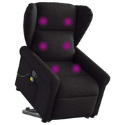 Sta-op massagestoel stof zwart