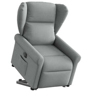 Sta-op stoel elektrisch verstelbaar stof lichtgrijs 72.5x87x100.5 cm