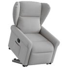 Recliner electrically adjustable fabric cloud grey