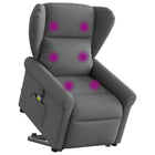 Electric Recliner Massage Chair Fabric Dark Grey