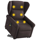 Electric recliner massage chair fabric dark brown