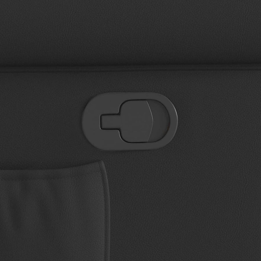 Sta-op-stoel verstelbaar kunstleer glanzend zwart