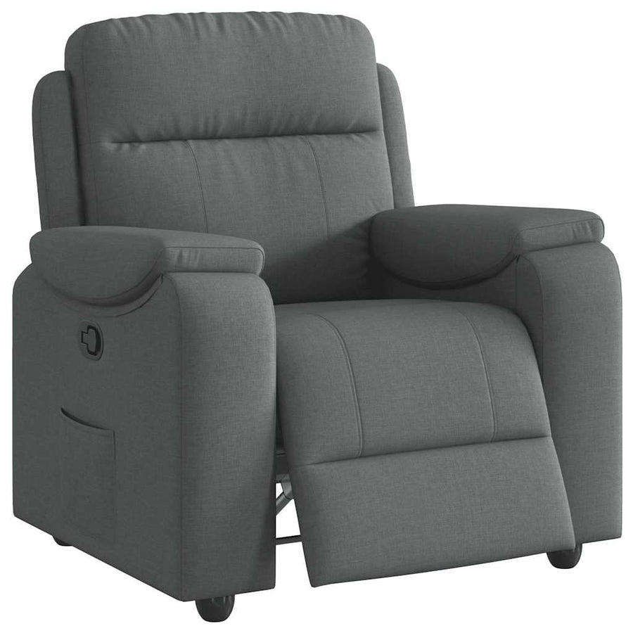 Relaxfauteuil donkergrijze stof