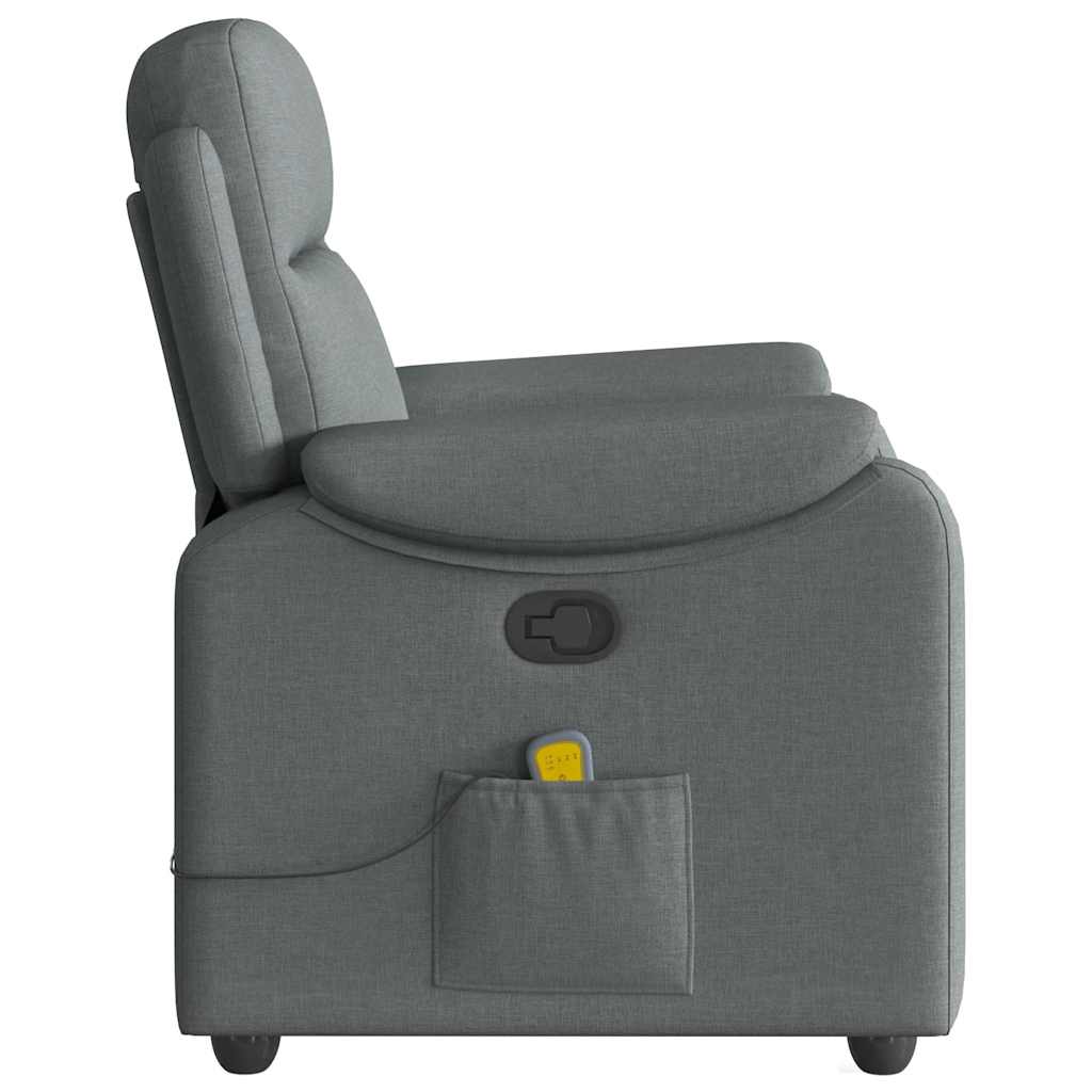 Massagestoel in donkergrijze stof