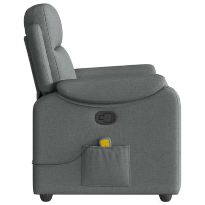Massagestoel in donkergrijze stof