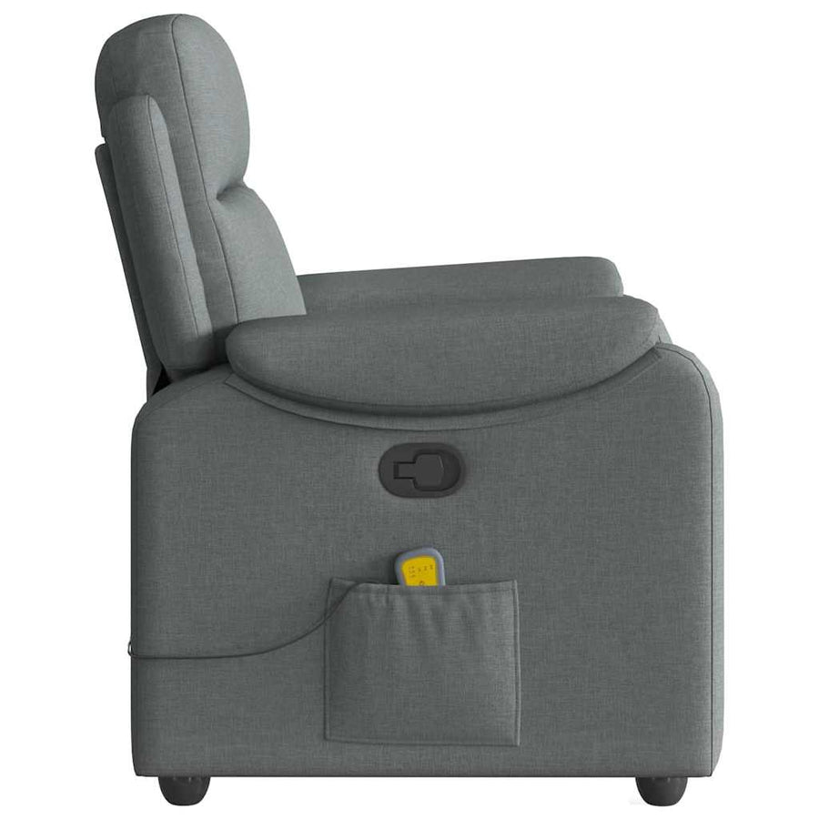 Massagestoel in donkergrijze stof