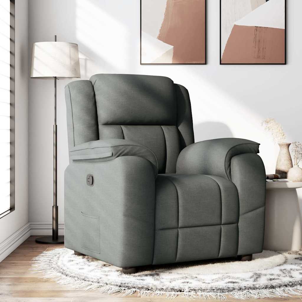 Relaxfauteuil donkergrijze stof