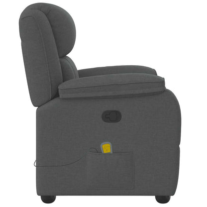 Massagestoel in donkergrijze stof