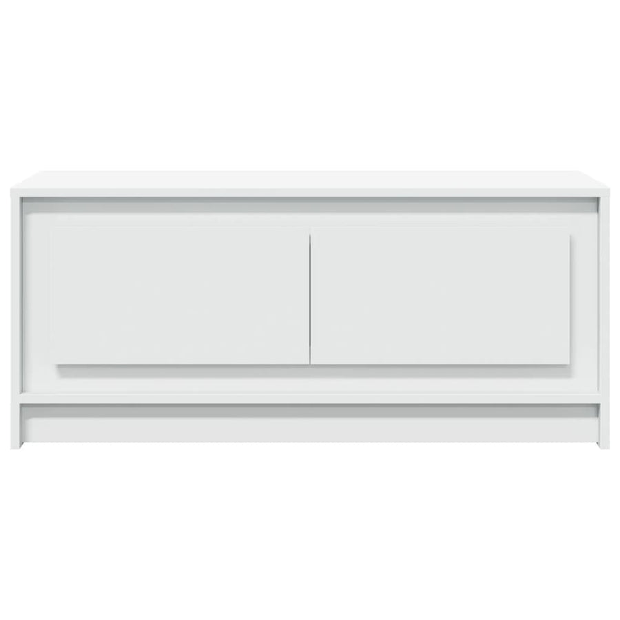 Salontafel met LED-verlichting bewerkt hout wit