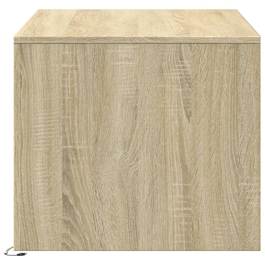 Salontafel met LED-verlichting bewerkt hout sonoma eikenkleurig