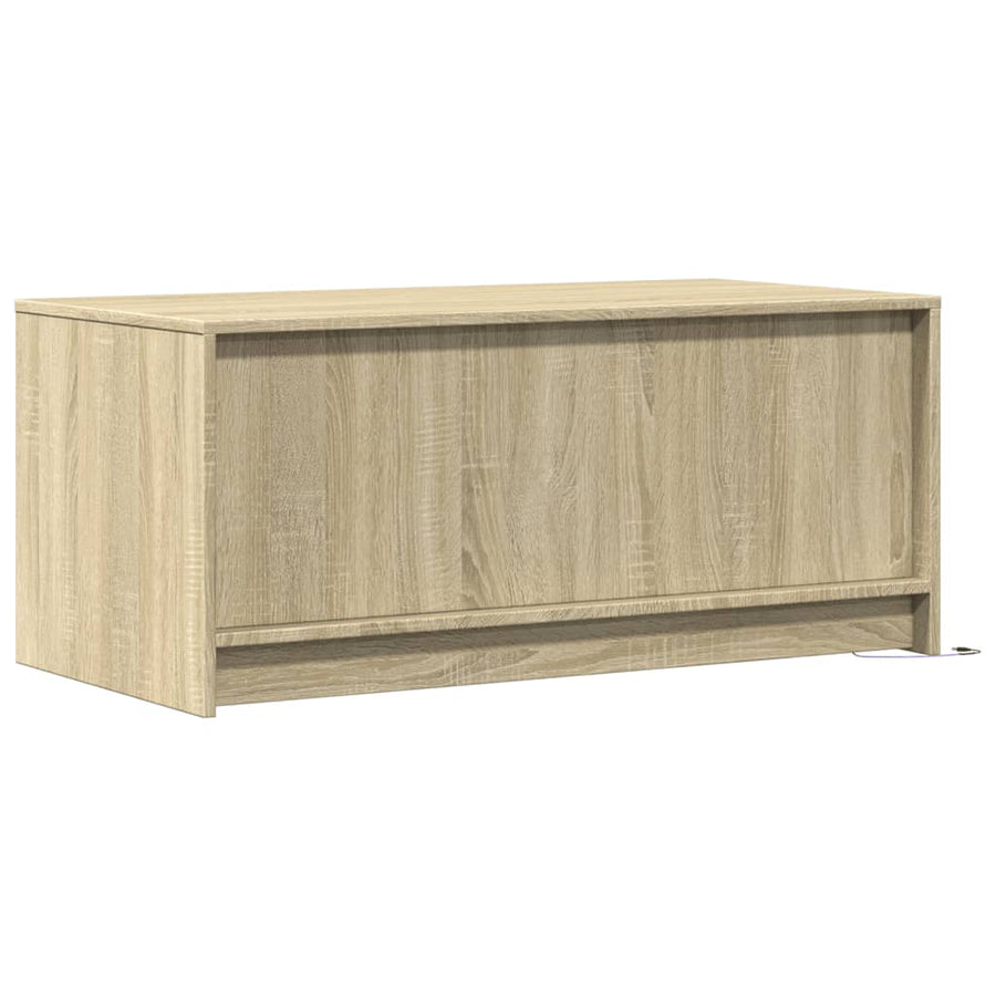Salontafel met LED-verlichting bewerkt hout sonoma eikenkleurig