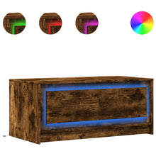 Salontafel met LED-verlichting bewerkt hout gerookt eikenkleur