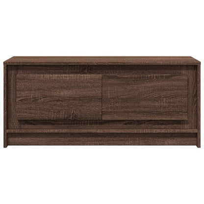 Salontafel met LED-verlichting bewerkt hout bruin eikenkleur