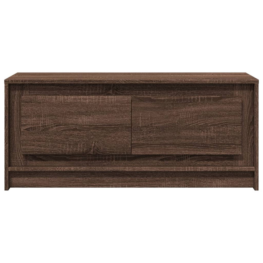 Salontafel met LED-verlichting bewerkt hout bruin eikenkleur