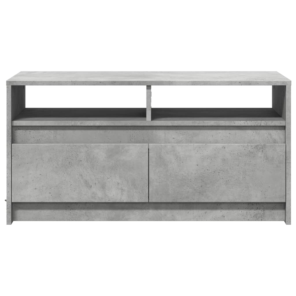 Salontafel met LED-verlichting bewerkt hout betongrijs