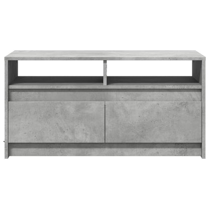Salontafel met LED-verlichting bewerkt hout betongrijs