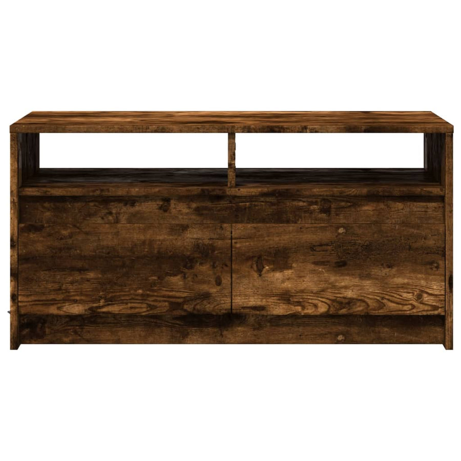 Salontafel met LED-verlichting bewerkt hout gerookt eikenkleur