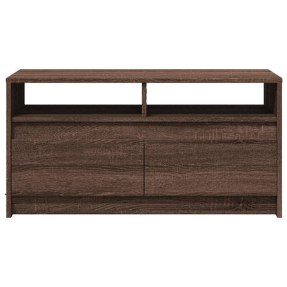 Salontafel met LED-verlichting bewerkt hout bruin eikenkleur