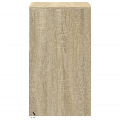 Nachtkastje met LED-verlichting bewerkt hout sonoma eikenkleur