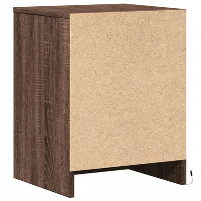 Nachtkastjes met LED 2 st bewerkt hout bruin eikenkleur