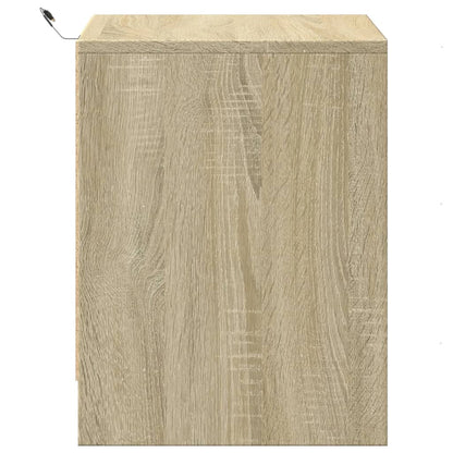 Nachtkastjes met LED-verlichting 2 st bewerkt hout sonoma eiken