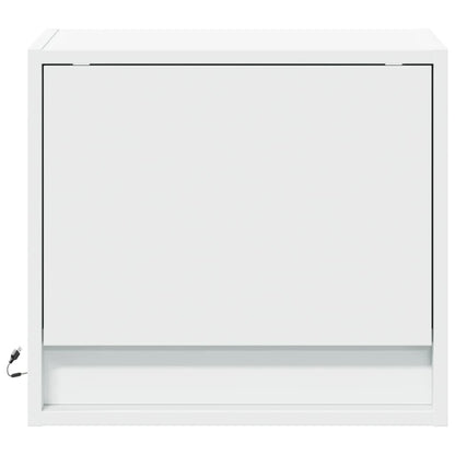 Nachtkastjes met LED's 2 st wandgemonteerd wit