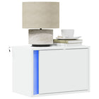 Nachtkastjes wandgemonteerd 2 stuks wit 50x31x35 cm