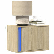 Nachtkastje wandgemonteerd 2 st sonoma eiken 50x31x35 cm