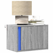 Nachtkastje wandgemonteerd grijs sonoma eiken 50x31x35 cm 2 stuks