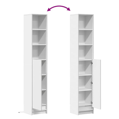 Dressoir met LED 36x32,5x200 cm bewerkt hout wit