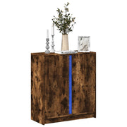 Dressoir 77x34x85 cm bewerkt hout gerookt eikenkleurig