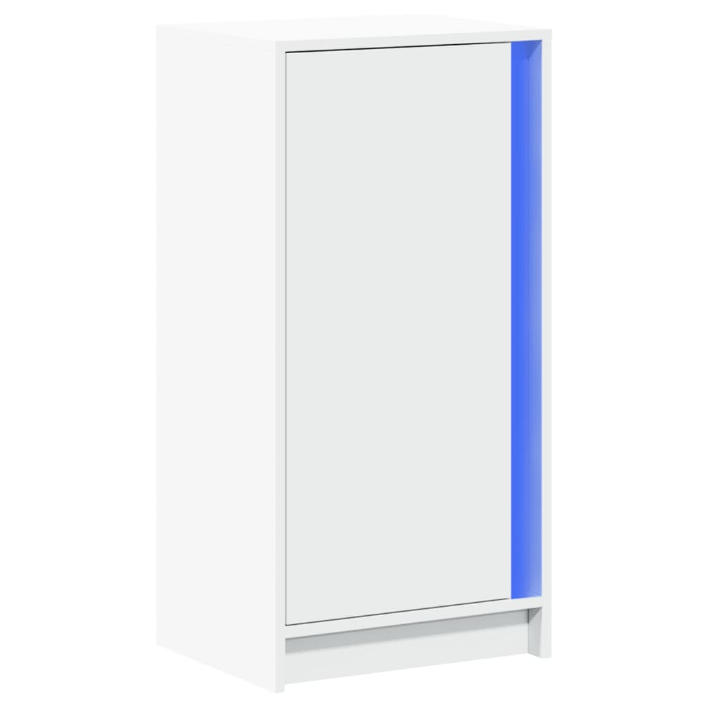 Dressoir met LED 42,5x34x85 cm bewerkt hout wit